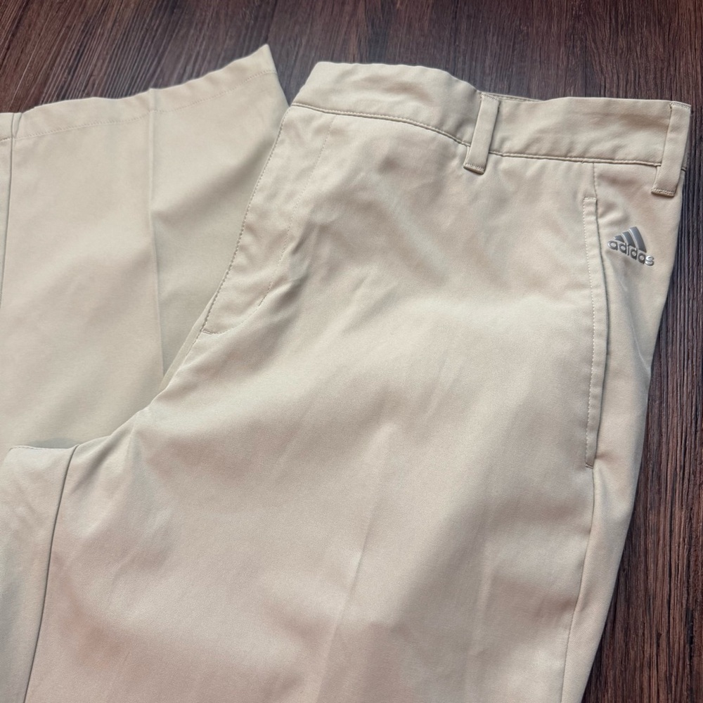 Adidas Pants Mens 38x31 actual Tan Golf Performance Stretch Lightweight Casual